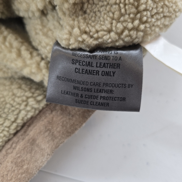 Vintage Wilsons Leather M. Julian Men's Sherpa Lined Suede Jacket Size XL Beige. - Picture 6 of 10